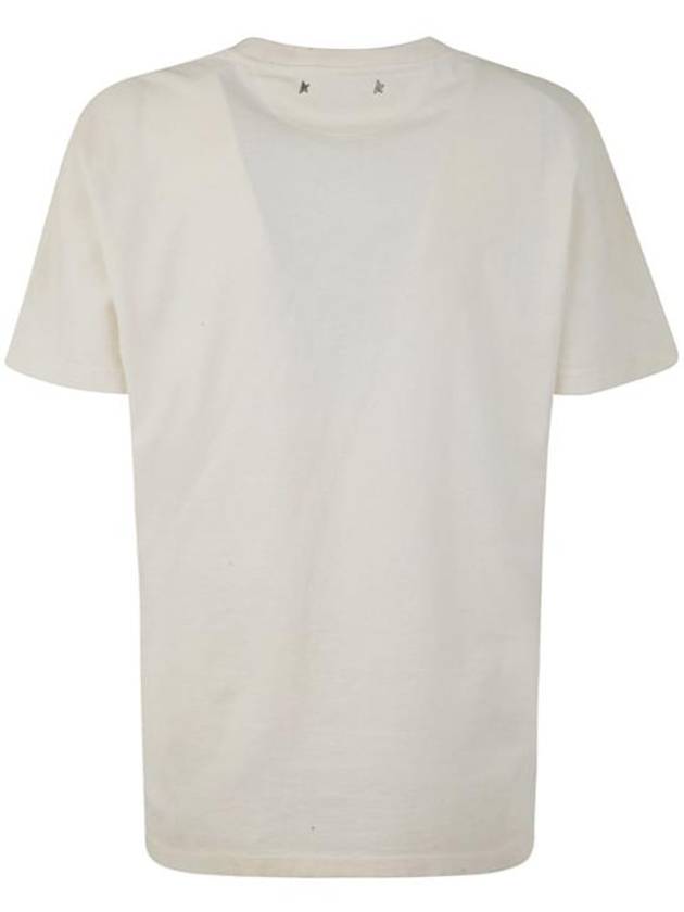 Slogan Print Short Sleeve T-Shirt White - GOLDEN GOOSE - BALAAN 8