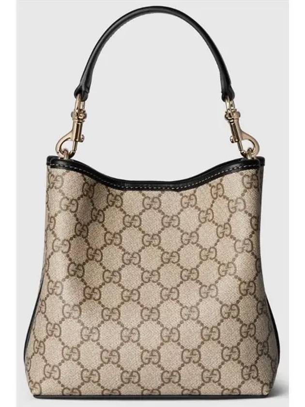 GG Emblem Mini Bucket Bag Beige Black - GUCCI - BALAAN 3