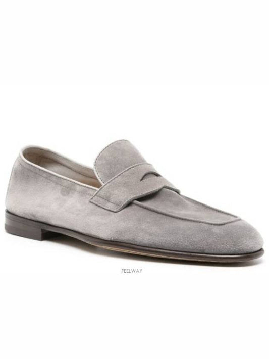 Suede Penny Slot Loafers Grey - BRUNELLO CUCINELLI - BALAAN 2