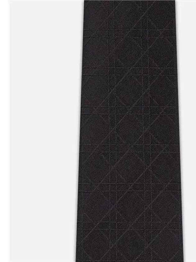 Cannage Silk Tie Black - DIOR - BALAAN 4