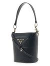 Top Stitching Bucket Bag Black - PRADA - BALAAN 3