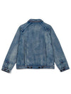 Men's I4SJ02BL Flipped Wave Denim Jacket Denim - IOEDLE - BALAAN 9