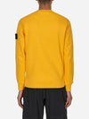 Wappen Patch Crew Neck Sweatshirt Yellow - STONE ISLAND - BALAAN 3