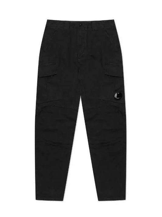 Military Cargo Straight Pants Black - CP COMPANY - BALAAN 2