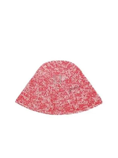 Crochet Ricamo Logo Bucket Hat Red - GANNI - BALAAN 2