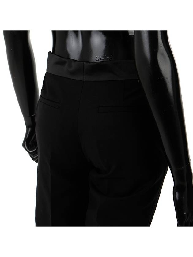 Women's Stretch Cotton Slacks Black - MONCLER - BALAAN.