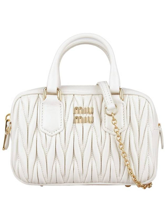 Materasse Nappa Leather Top Handle Mini Bag White - MIU MIU - BALAAN 2