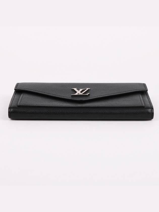 LV silver lock me black long wallet - LOUIS VUITTON - BALAAN 7