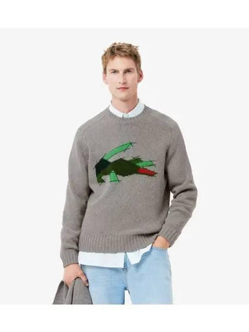 Men s Holiday Pullover Gray - LACOSTE - BALAAN 1