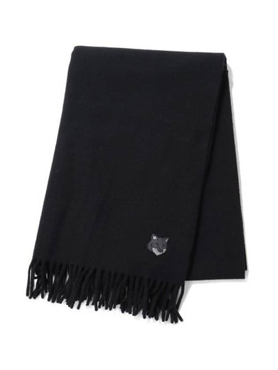 Wool Fox Head Muffler Black - MAISON KITSUNE - BALAAN 2