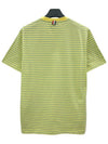 Striped Jersey Pocket Short Sleeve T-Shirt Green Yellow - THOM BROWNE - BALAAN 3