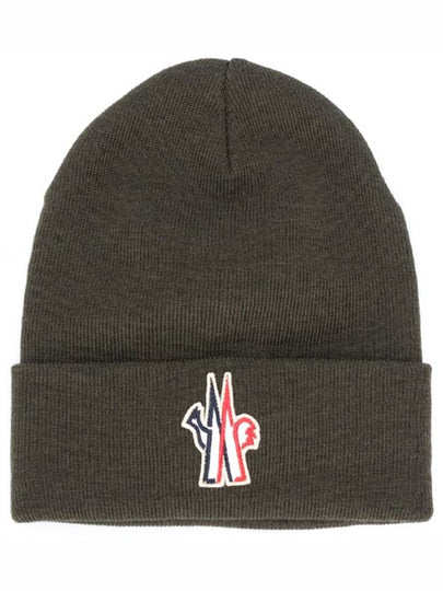 Grenoble Wool Beanie Khaki - MONCLER - BALAAN 2