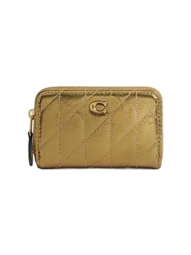 New Year Essential Card Wallet Gold - COACH - BALAAN 1