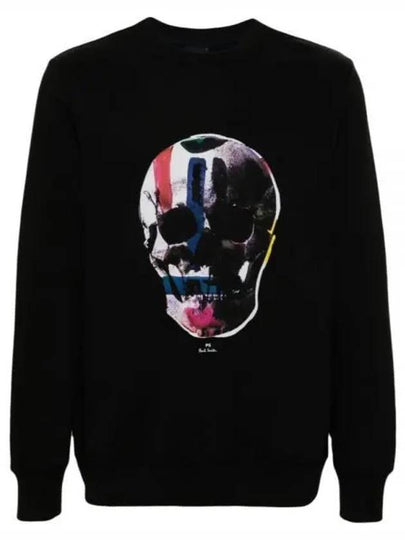 Skull Print Cotton Sweatshirt Black - PAUL SMITH - BALAAN 2