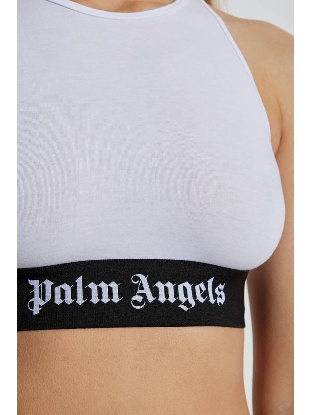 Palm Angels Cotton Lingerie Top, Women's, White - PALM ANGELS - BALAAN 4