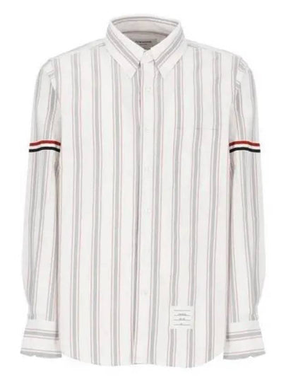 Stripe Oxford Armband Long Sleeve Shirt - THOM BROWNE - BALAAN 2