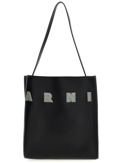 Museo Logo Patch Small Tote Bag Black - MARNI - BALAAN 2