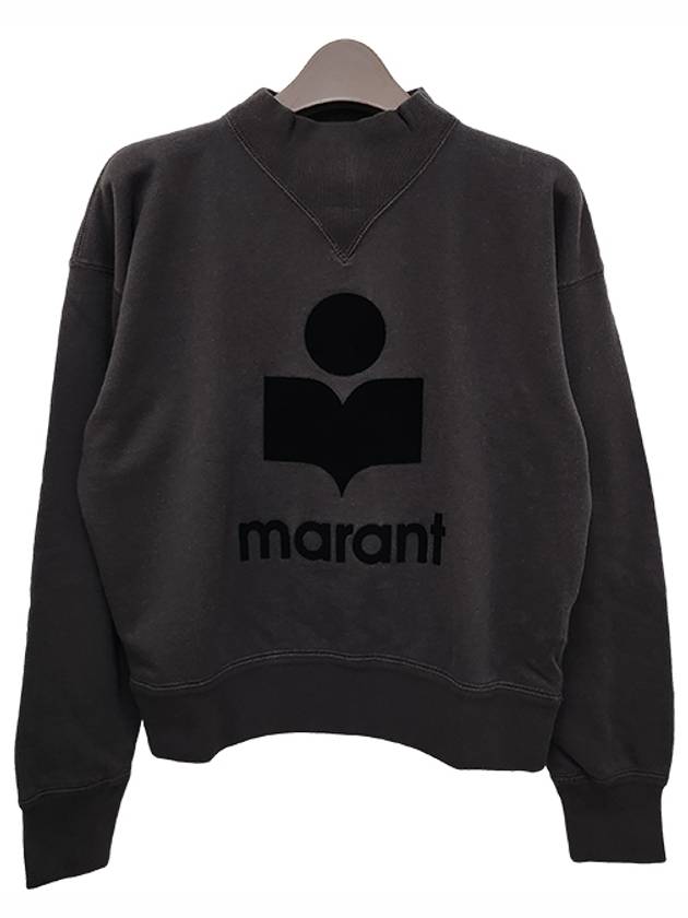 Moby Logo Print Sweatshirt Black - ISABEL MARANT ETOILE - BALAAN 3