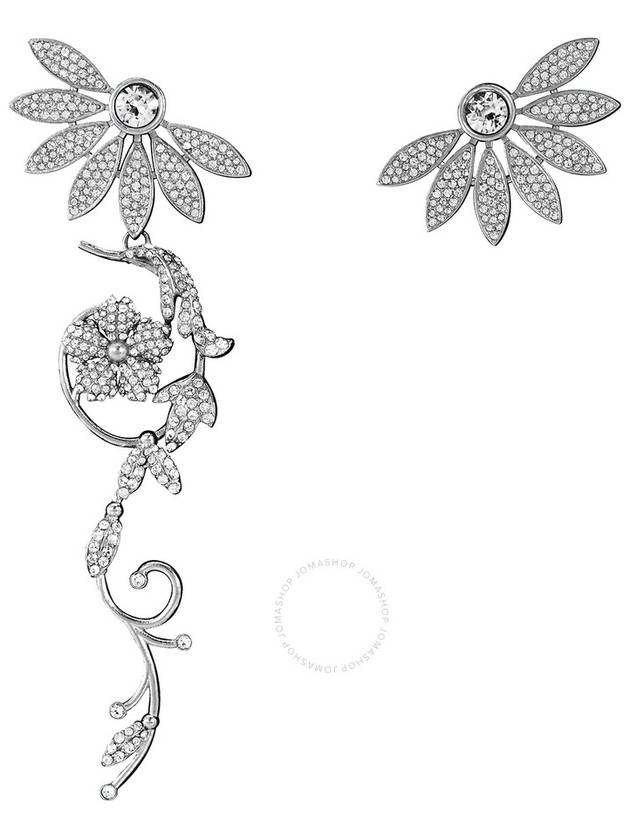 Burberry Crystal Half-daisy Drop Earring And Stud Set In Crystal - BURBERRY - BALAAN 1