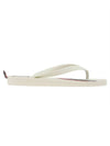 Three Stripe Flip Flops White - THOM BROWNE - BALAAN.