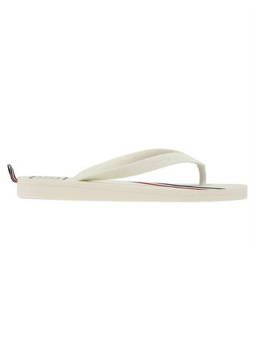 Three Stripe Flip Flops White - THOM BROWNE - BALAAN 1