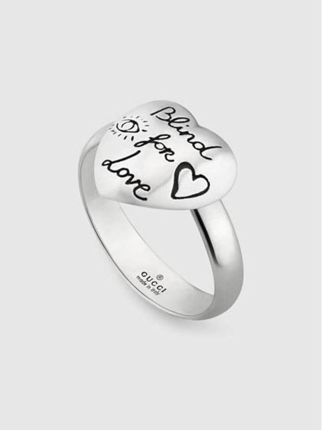 Blind for Love Ring Silver - GUCCI - BALAAN.