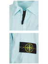 Front Pocket Wappen Patch Overshirt Zip-Up Jacket Sky Blue - STONE ISLAND - BALAAN 6