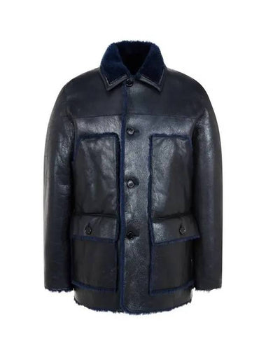 Reversible Sheepskin Leather Jacket Black - PAUL SMITH - BALAAN 1