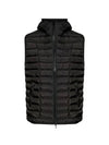 W Temple Light Nylon Hooded Padding Vest Black - DIESEL - BALAAN 1