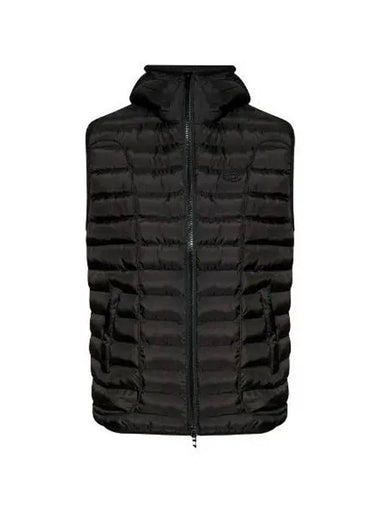 W Temple Light Nylon Hooded Padding Vest Black - DIESEL - BALAAN 1