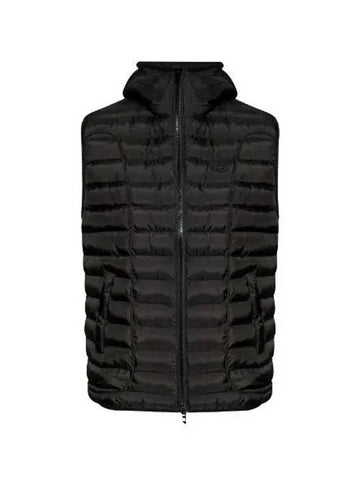 W Temple Light Nylon Hooded Padding Vest Black - DIESEL - BALAAN 1