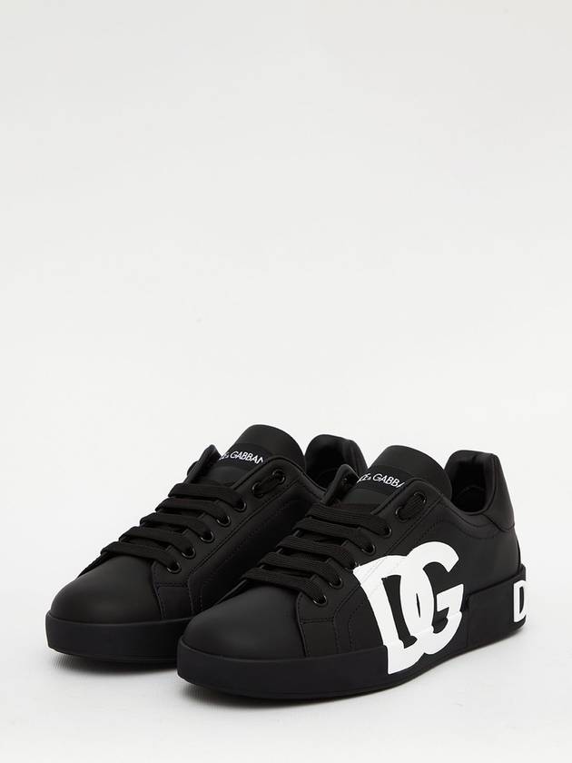 Saint Tropez Calfskin Sneakers Black - DOLCE&GABBANA - BALAAN 3