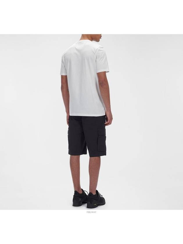 Logo Print Short Sleeve T-Shirt White - CP COMPANY - BALAAN 4