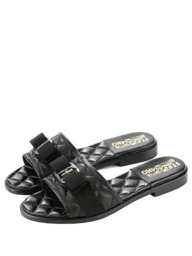 Women s LOVEC Q Slippers NERO 0753739 271724 - SALVATORE FERRAGAMO - BALAAN 1