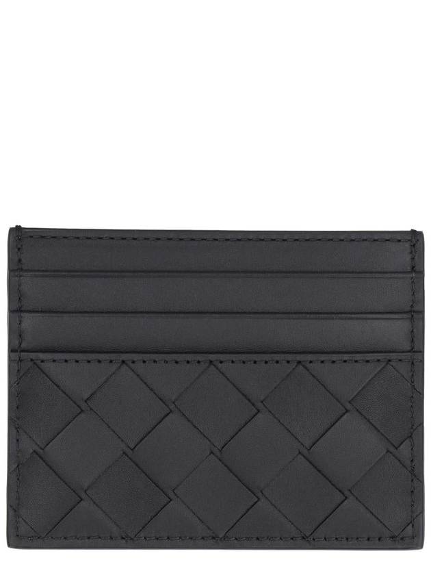 Intrecciato Leather Card Wallet Black - BOTTEGA VENETA - BALAAN 2