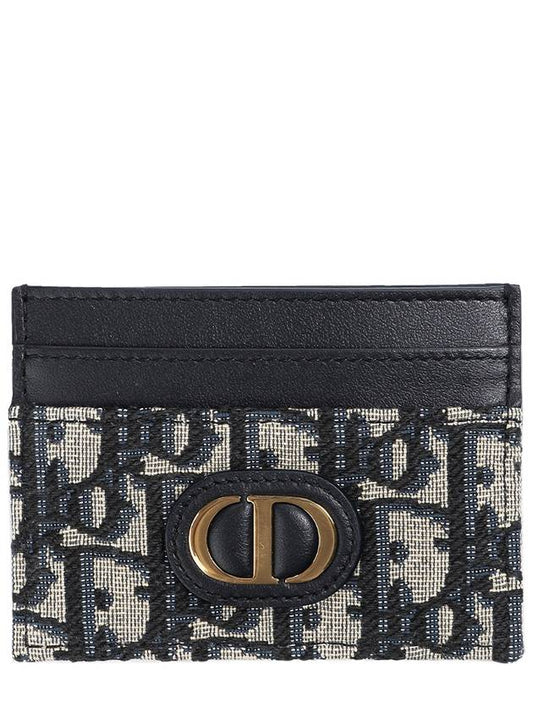 30 Montaine 5 Slot Oblique Jacquard Card Wallet Blue - DIOR - BALAAN 2