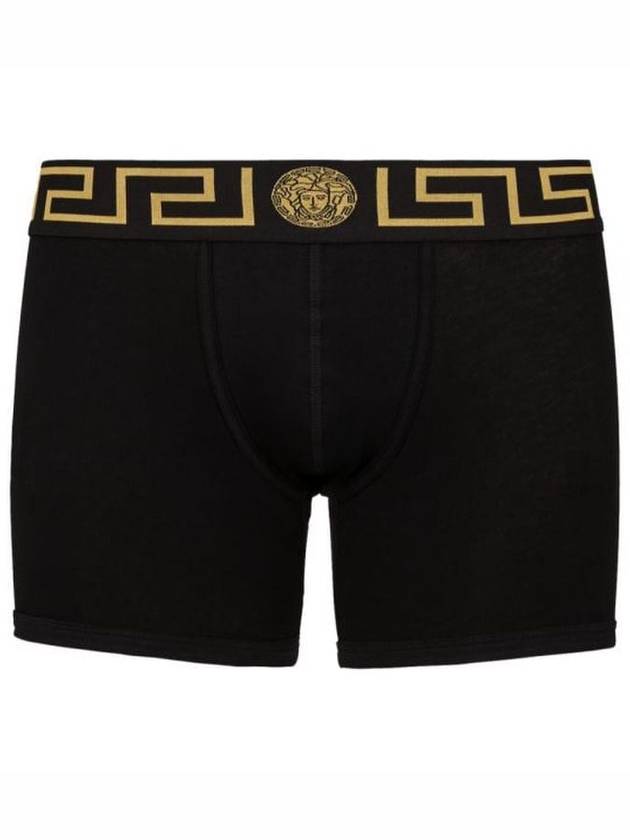 Greca Border Long Trunk Brief Black - VERSACE - BALAAN 2