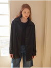 Leather Half Coat Black - CORCA - BALAAN 2