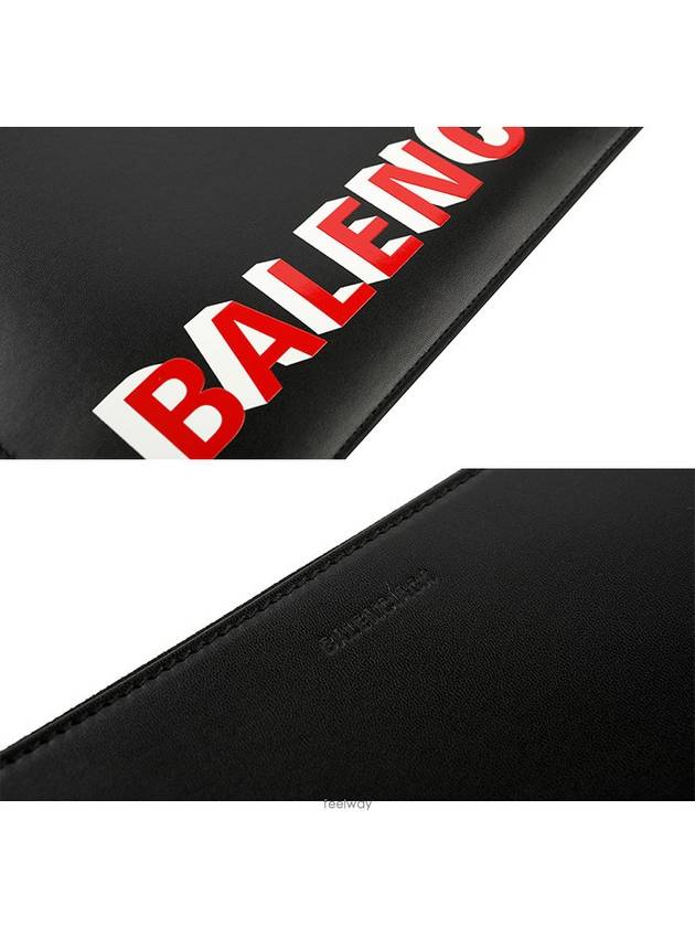 Logo Strap Clutch Bag Black - BALENCIAGA - BALAAN 6