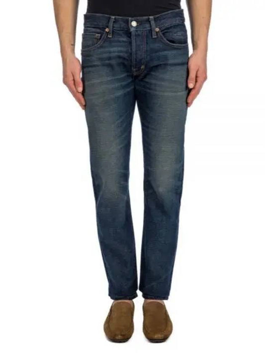 Cotton Straight Jeans Blue - TOM FORD - BALAAN 2