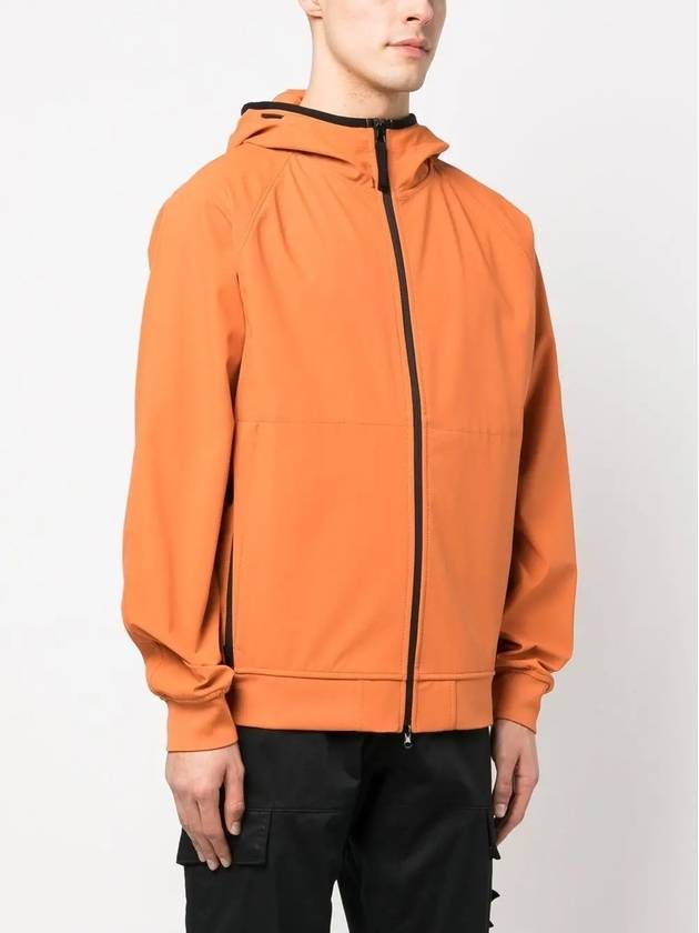 Soft Shell R Technology Nylon Hood Jacket Orange - STONE ISLAND - BALAAN 4