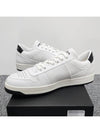 Downtown Triagle Logo Leather Low Top Sneakers White - PRADA - BALAAN 4