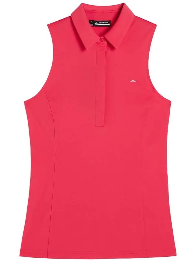 Women's Dena Sleeveless PK Shirt Azalea - J.LINDEBERG - BALAAN 2