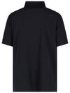 Check EKD Logo Print Cotton Polo Shirt Black - BURBERRY - BALAAN 5