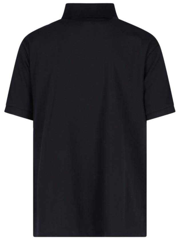 Check EKD Logo Print Cotton Polo Shirt Black - BURBERRY - BALAAN 5