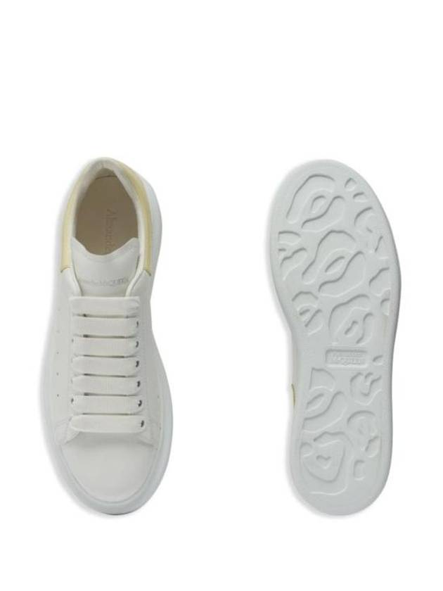 Oversized Yellow Tab Low Top Sneakers White - ALEXANDER MCQUEEN - BALAAN 7