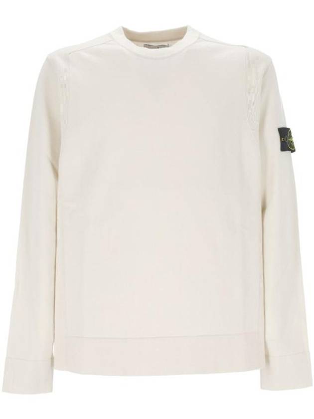 Compass Badge Crewneck Virgin Wool Knit Top Plaster - STONE ISLAND - BALAAN 1