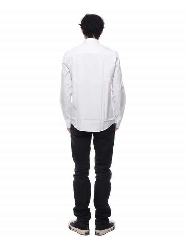 Fox Patch Cotton Long Sleeve Shirt White - MAISON KITSUNE - BALAAN 6