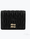 Matelasse Leather Half Wallet Black - MIU MIU - BALAAN 2