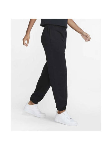 NRG Solo Swoosh Black Women's Brushed Sweatpants DA0334 010 - NIKE - BALAAN 1